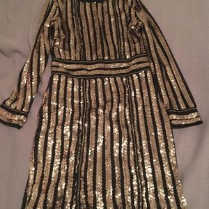 Sparkly gold and black dress